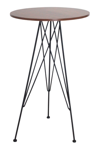 MESA ALTA HOCKEY PRETA - Tampo Madeirado Castanho